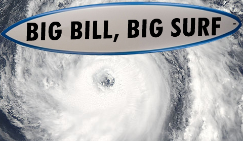 Surfers Ready for Big Bill, Now a Major Hurricane