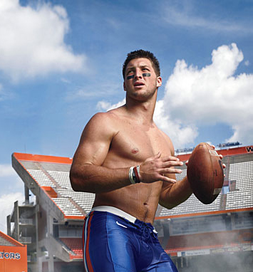 Why is Tim Tebow Posing Shirtless?