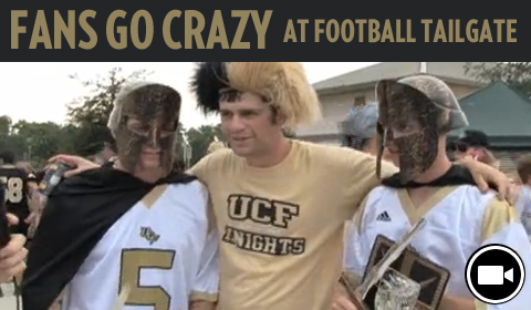 Fans Go Crazy at Football Tailgate
