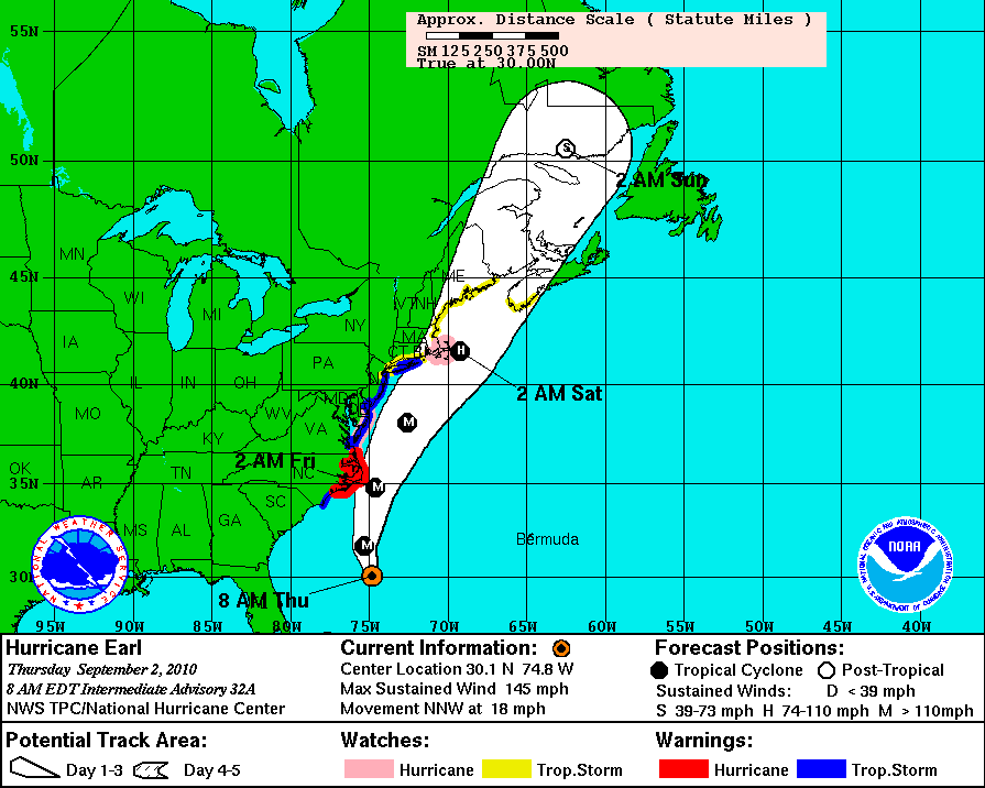 Hurricane Earl: Will Florida, North Carolina, New York, Cape Cod Feel Impact on Labor Day?