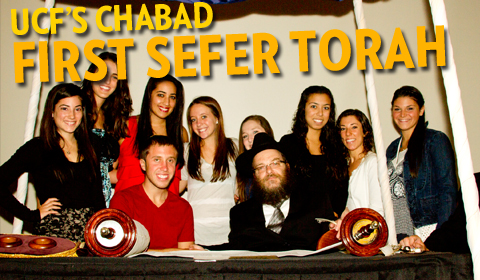 Chabad Welcomes in UCF’s First Ever Sefer Torah with Celebration