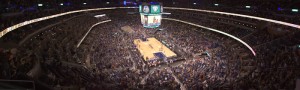 Panorama view of UF vs UCF at Amway Center in Orlando, FL (Kurt Rivers / KnightNews.com)