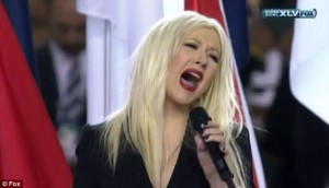 christina aguilera star spangled banner super bowl mistake