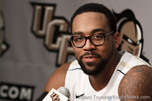 UCF guard Marcus Jordan (5) after the Tulane vs UCF C-USA Men&#39;s Basketball Game at UCF Arena in Orlando, FL on January 04, 2012. UCF defeated Tulane 60-53. - 2012_01_04_NCAA_MBASKETBALL_Tulane_VS_UCF_22