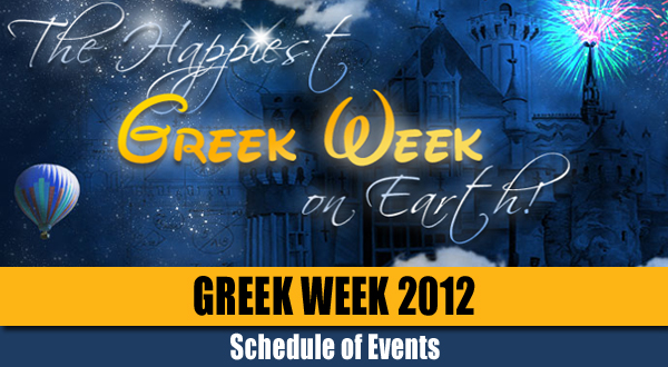 UCF Greek Week 2012 Schedule