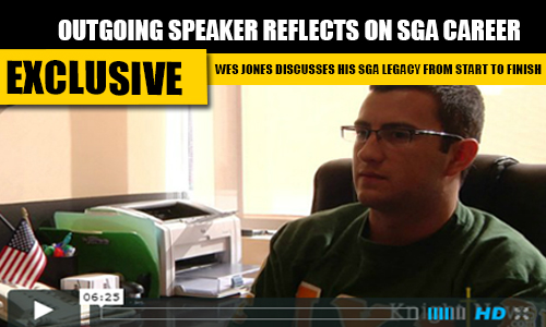 Wes Jones Reflects on SGA Career on Final Day as Speaker
