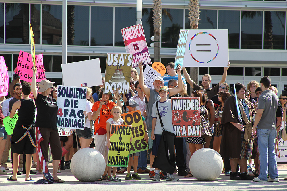 UCF Student Protestors Outnumber Westboro Picketers at Protest Photos