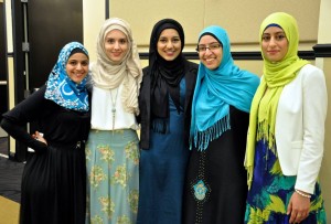 Muslim Student Association members at banquet for Fast-A-Thon.