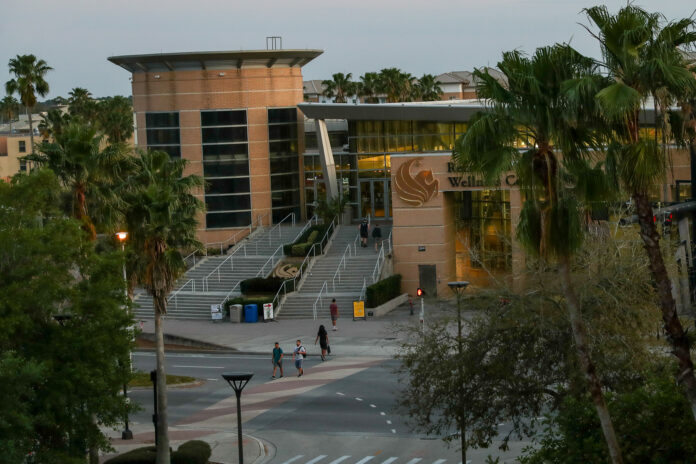 UCF Recreation and Wellness Center on the main campus in March 2020. Photo by Megan Turner.