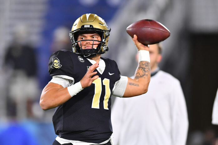 UCF QB Dillon Gabriel at the 2020 Boca Bowl