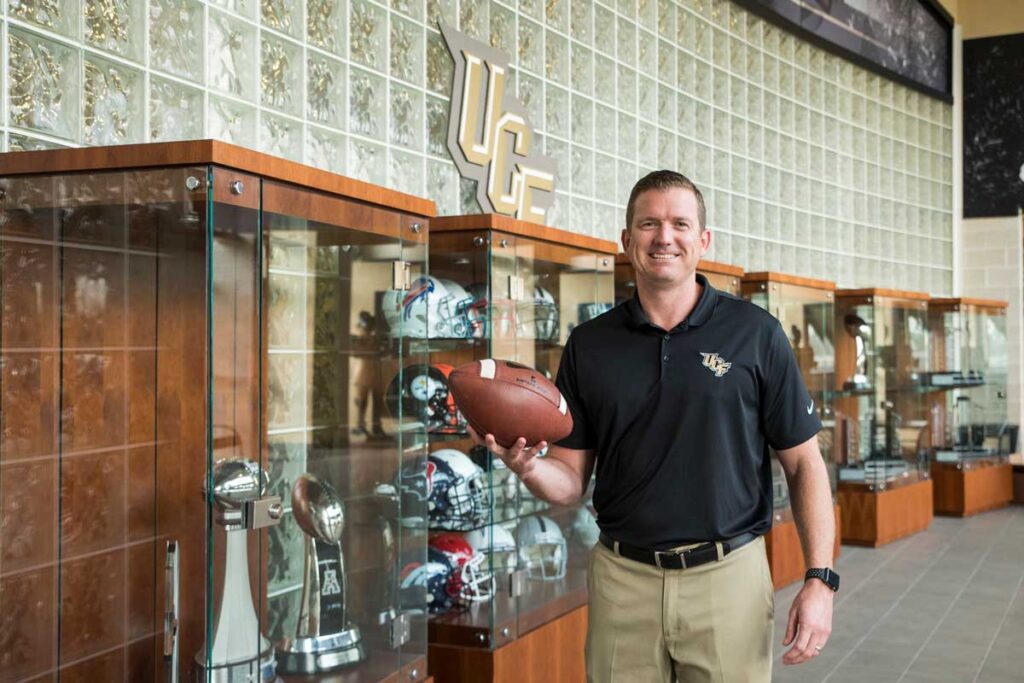 In his farewell statement to Knight Nation, Danny White says, “UCF is definitely in great hands, and I look forward to watching the continued success of this phenomenal university. The White family will always be Knight fans!” (Photo by Nick Leyva, courtesy of UCF). 