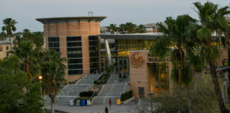 UCF Recreation and Wellness Center on the main campus in March 2020. Photo by Megan Turner.