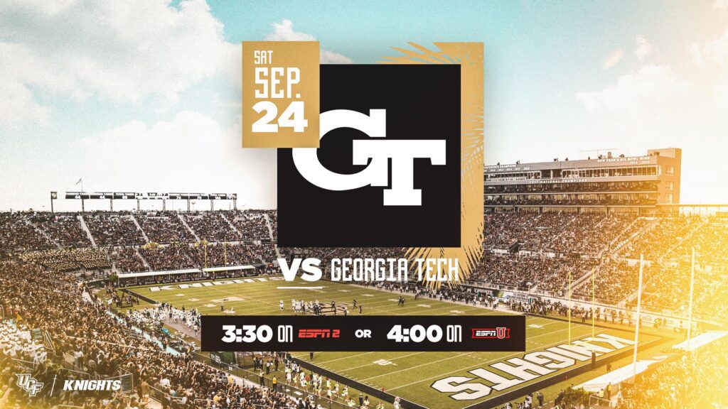 Game Time, TV Set For UCF Vs Georgia Tech — KnightNews.com